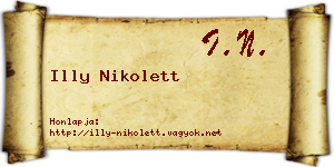 Illy Nikolett névjegykártya