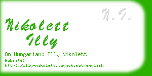 nikolett illy business card